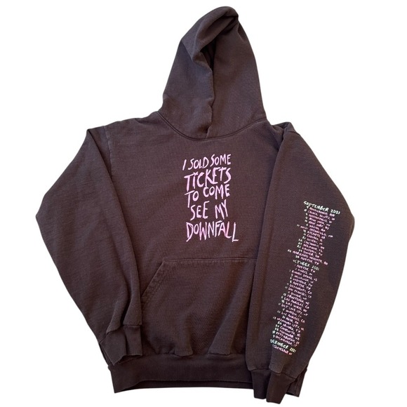 Machine Gun Kelly Tickets To My Downfall 2021 Tour Black Hoodie Medium - Picture 1 of 4